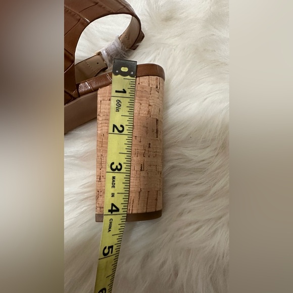 LAUREN Ralph Lauren Feona Crocodile-Embossed Leather Sandal Sz 11 - Picture 16 of 16